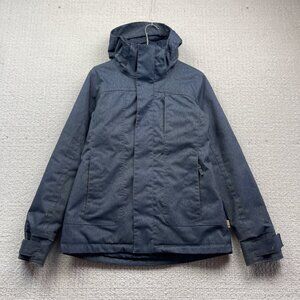 Burton Dryride Ski Snowboard Jacket Womens M Vented Waterproof Blue Denim Style